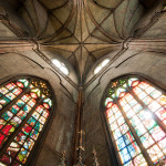 http://commons.wikimedia.org/wiki/File:San_Sebastian_Church_Stained_Glass_Window.jpg