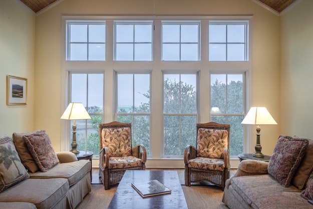 windows in a living room