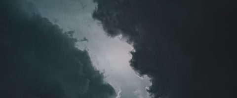 Gray dreary rainclouds