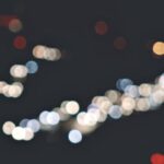 Dots of light in bokeh style